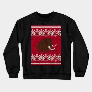 Woolly Woolly Mammoth Knitted Pattern Crewneck Sweatshirt